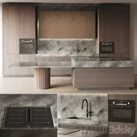 Modern style kitchen with island kitchen